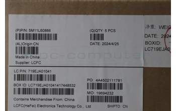 Lenovo 5M11L60866 MECH_ASM FRU KB CCV HUN UK BL (CHY) BK