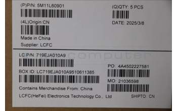 Lenovo 5M11L60901 MECH_ASM FRU KB CCV SWE/FIN UK BL(TRI)BK