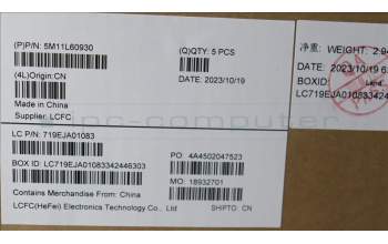 Lenovo 5M11L60930 MECH_ASM FRU KB CCV JPN JP BL (CHY) BK