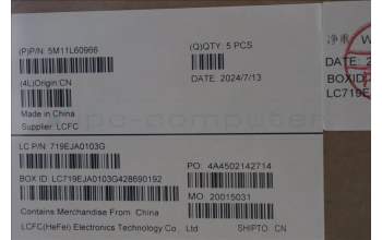 Lenovo 5M11L60966 MECH_ASM FRU KB CCV UKR US BL (CHY) BK