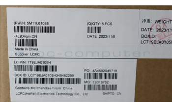 Lenovo 5M11L61088 MECH_ASM FRU KB CCV IND ENG US (SRX) AG