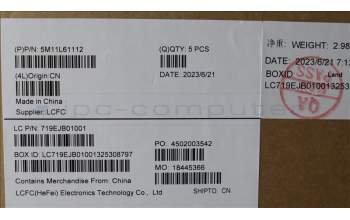 Lenovo 5M11L61112 MECH_ASM FRU KB CCV ENG US BL (SRX) AG