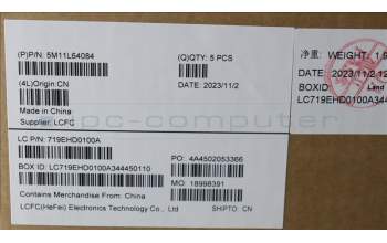 Lenovo 5M11L64084 MECH_ASM KBD W C BRL BKLT CHY UK BK