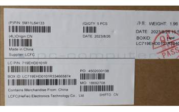 Lenovo 5M11L64133 MECH_ASM KBD W C ITA BKLT LTN UK BK