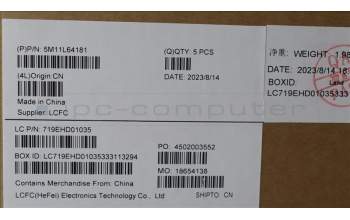 Lenovo 5M11L64181 MECH_ASM KBD W C UKE BKLT LTN UK BK