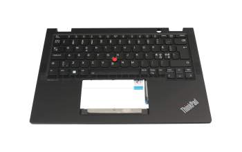 5M11L64261 original Lenovo clavier incl. topcase ND (nordique) noir/noir avec rétro-éclairage et mouse stick