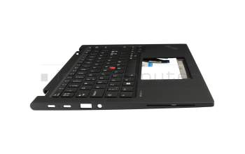 5M11L64261 original Lenovo clavier incl. topcase ND (nordique) noir/noir avec rétro-éclairage et mouse stick