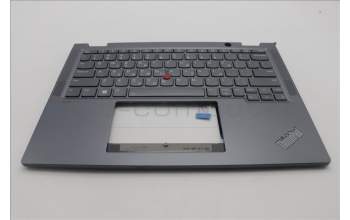 Lenovo 5M11L64332 C-Cover with keyboard, Greek, Grey, Backlight, US