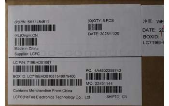 Lenovo 5M11L64611 MECH_ASM KBD W C UKE BKLT CHY UK GY