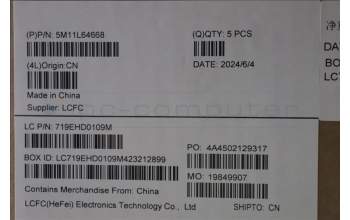 Lenovo 5M11L64668 MECH_ASM KBDW C FRA BKLT CHY WW UK GY