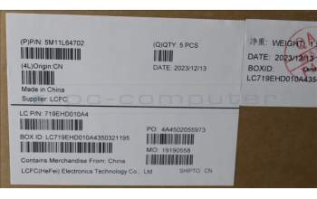 Lenovo 5M11L64702 MECH_ASM KBD W C ITA BKLT LTN WW UK GY