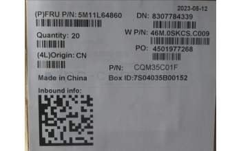 Lenovo 5M11L64860 MECH_ASM FRU C COVER ASM NWFC YG BK