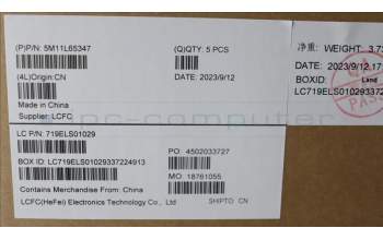 Lenovo 5M11L65347 MECH_ASM FRU KB CCV BUL BL(LTN) UK BK