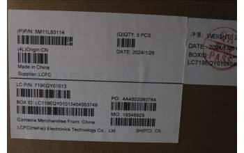 Lenovo 5M11L83114 MECH_ASM KBDBZL,058 FRA,WL,BK/GY,SRX