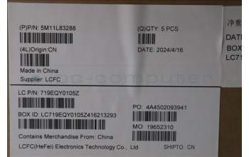 Lenovo 5M11L83288 MECH_ASM KBDBZL,LA SPA,WL,BK/BZ,SRX