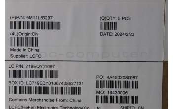 Lenovo 5M11L83297 MECH_ASM KBDBZL,SWS,WL,BK/BZ,SRX
