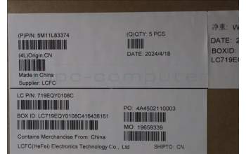 Lenovo 5M11L83374 MECH_ASM KBDBZL,TC,WW,BK/BZ,SRX