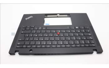 Lenovo 5M11L85868 C-Cover with keyboard, Belgian, Black, Backlight, UK