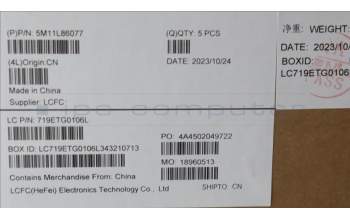 Lenovo 5M11L86077 MECH_ASM BL KB BK MG UKE LTN