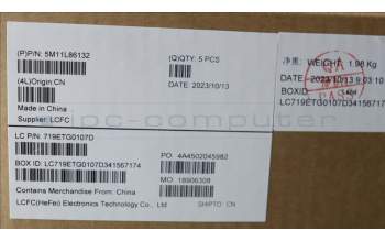 Lenovo 5M11L86132 MECH_ASM BL KB BK MG WW DEN LTN