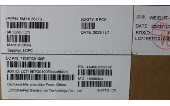 Lenovo 5M11L86273 MECH_ASM BL KB BK MG WW SWE/FIN LTN