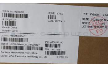 Lenovo 5M11L92305 MECH_ASM FRU KB CCV SWS (CHY) UK BK