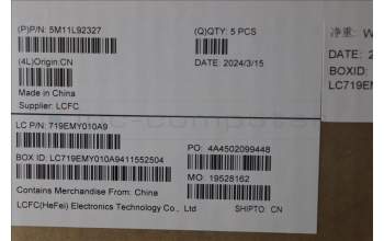 Lenovo 5M11L92327 MECH_ASM FRU KB CCV BUL (SRX) UK BK