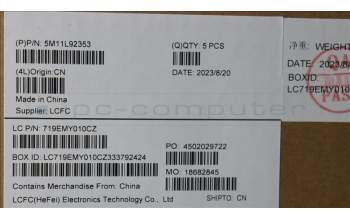 Lenovo 5M11L92353 MECH_ASM FRU KB CCV BRL (CHY) UK BK