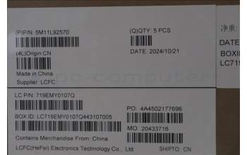 Lenovo 5M11L92570 MECH_ASM FRU KB CCV CZE/SLK BL CHY UK BK