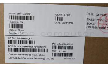 Lenovo 5M11L92582 MECH_ASM FRU KB CCV NORDIC BL CHY UK BK