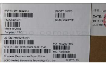 Lenovo 5M11L92584 MECH_ASM FRU KB CCV NORDIC BL SRX UK BK