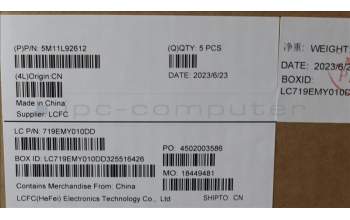 Lenovo 5M11L92612 MECH_ASM FRU KB CCV JPN BL (SRX) JP BK