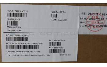 Lenovo 5M11L92632 MECH_ASM FRU KB CCV LA SPA BL SRX UK BK