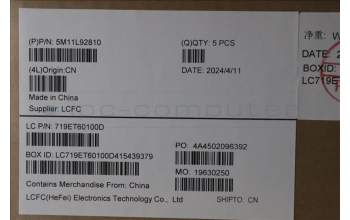 Lenovo 5M11L92810 MECH_ASM KBD w/CVR BRL BL (CHY) UK BK