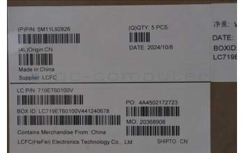 Lenovo 5M11L92826 MECH_ASM KBD w/CVR DEN BL (CHY) UK BK