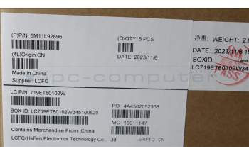 Lenovo 5M11L92896 MECH_ASM KBD w/CVR NORDIC BL (SUN) UK BK