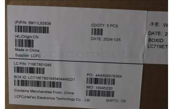 Lenovo 5M11L92938 MECH_ASM KBD w/CVR UKE BL (CHY) UK BK