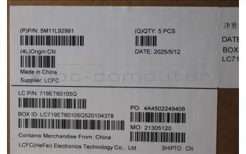 Lenovo 5M11L92991 MECH_ASM KBDCc EURO ENG BL(LTN)US WWANBK