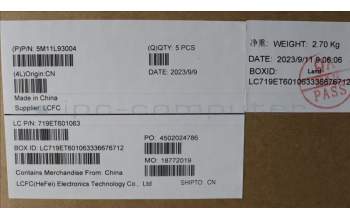 Lenovo 5M11L93004 MECH_ASM KBD Cc GER BL (SUN) UK WWAN BK