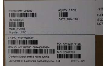 Lenovo 5M11L93092 MECH_ASM KBD Cc UKE BL (SUN) UK WWAN BK