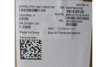 Lenovo 5M11M02736 MECH_ASM FRU KBY BKLT US ENG W/C DFN