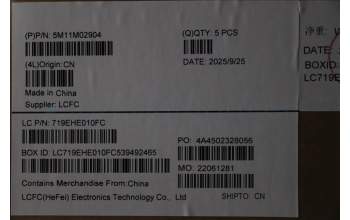 Lenovo 5M11M02904 MECH_ASM KB BK MG WW UKE CHY
