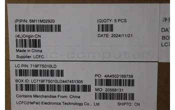 Lenovo 5M11M02920 MECH_ASM KB BK MG ARA LTN