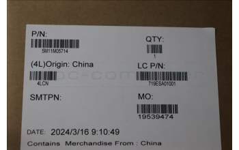 Lenovo 5M11M05714 MECH_ASM 16,WUXGA,HybIR,AUO