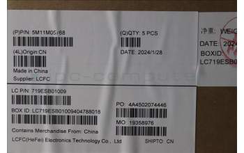 Lenovo 5M11M05768 MECH_ASM KBD BZL,WL,FPR,BK,CHY,ENG