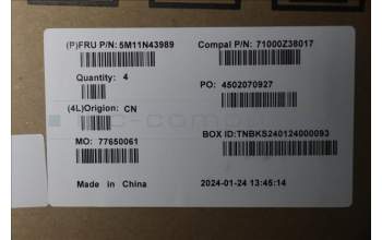 Lenovo 5M11N43989 MECH_ASM MIDDLE_FRAME_ASSY_TS_LUNA_GREY