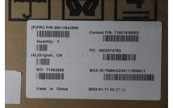 Lenovo 5M11N43999 MECH_ASM MIDDLE_FRAME_ASSY_NT_CLOUD_GREY