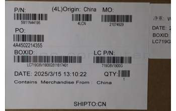 Lenovo 5M11N44196 MECH_ASM Main Chassis,Blk,T5 Gen10,HK