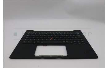 Lenovo 5M11N61082 C-Cover with keyboard, Belgian, Deep Black, FingerPrint Reader, WLAN, UK