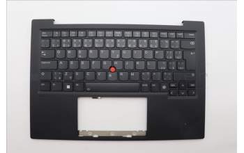 Lenovo 5M11N61086 C-Cover with keyboard, Czech Slovakian, Deep Black, FingerPrint Reader, WLAN, UK